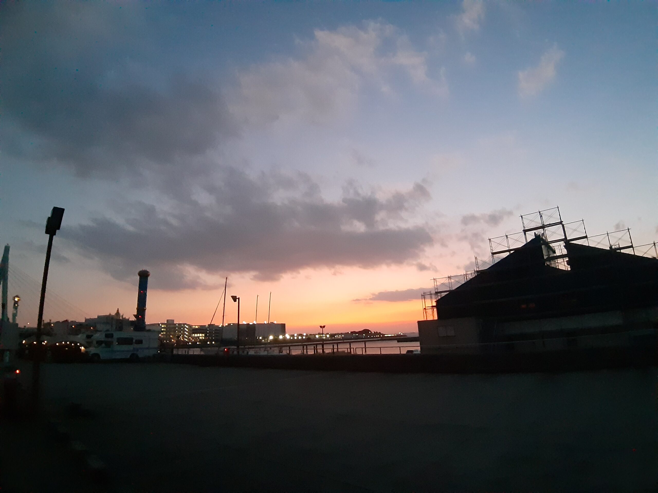 北港マリーナの夕焼け